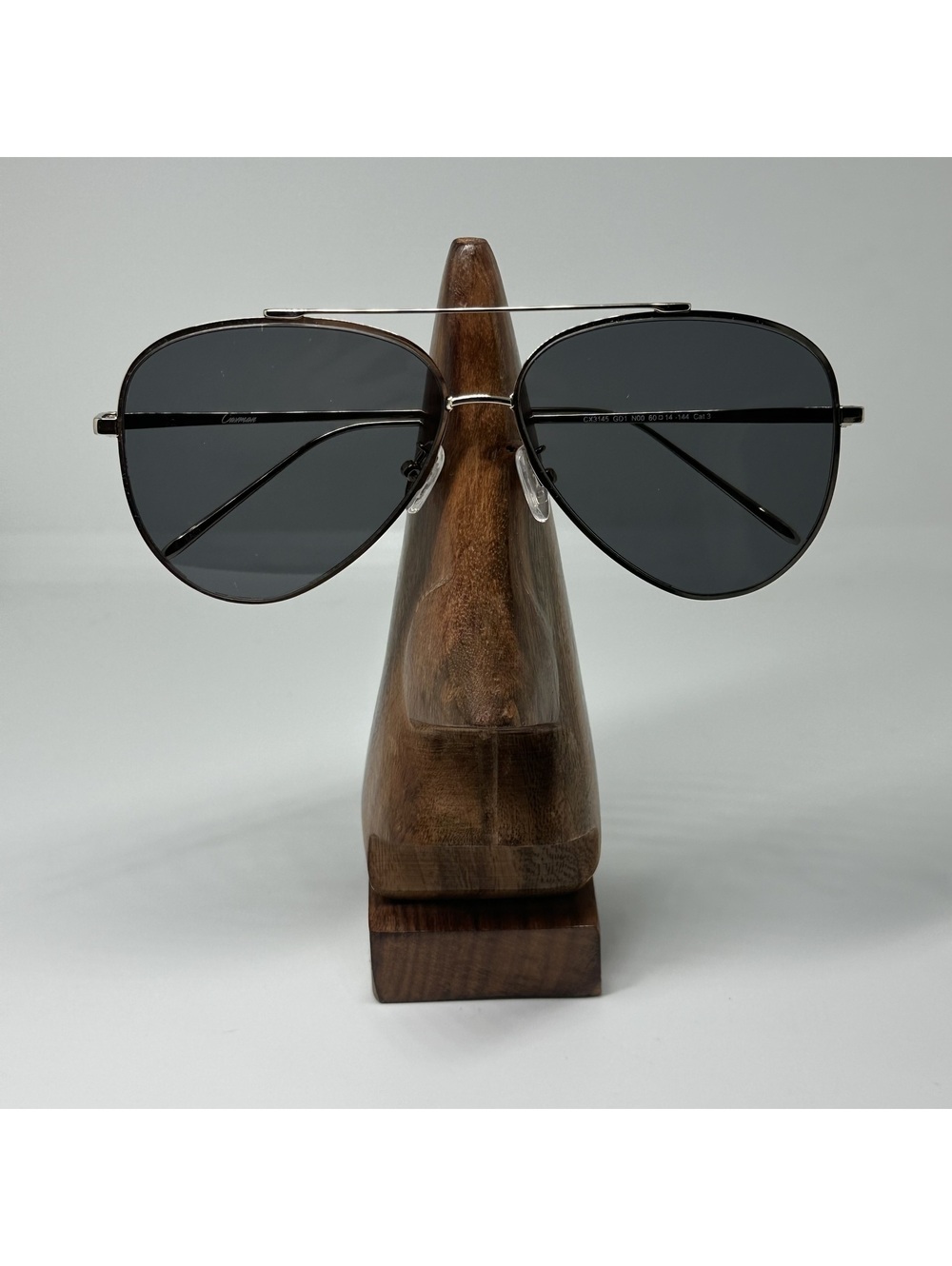 Caxman Classic Aviator Style Sunglasses with Silver Frame and Dark Lenses